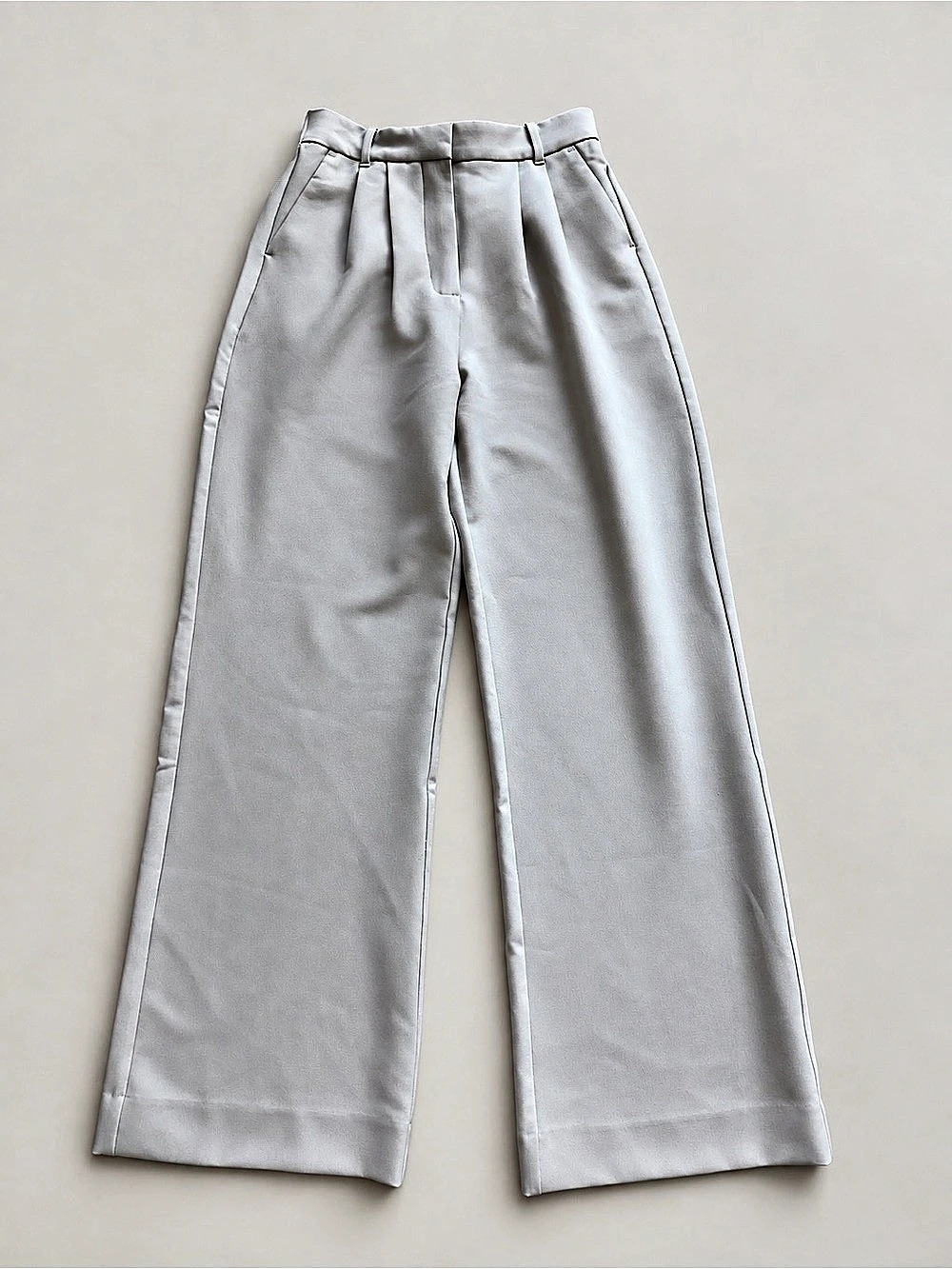 Abercrombie & Fitch Sloane Tailored Wide Leg Pants 26/2 Beige Pleated High Rise